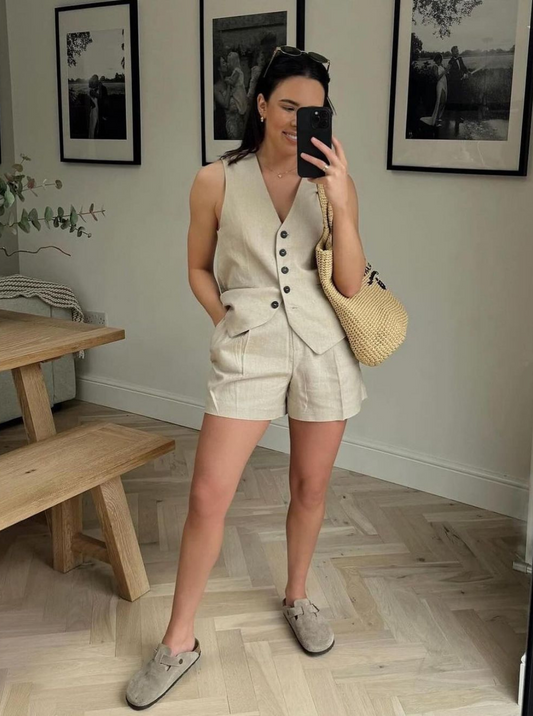 Ensemble Gilet En Lin