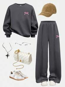 Ensemble Amorelle : Sweat Chic et Pantalon Légèrement Évasé