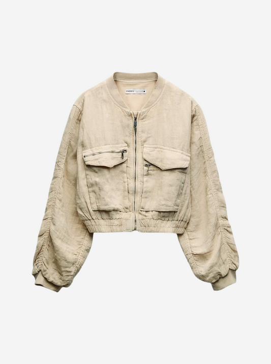 Cropped Flax Jacket