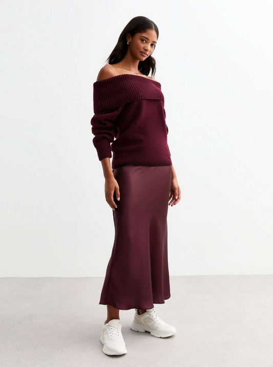 Choice Satin maxi skirt