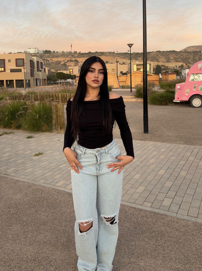 Choice Off Shoulder Black